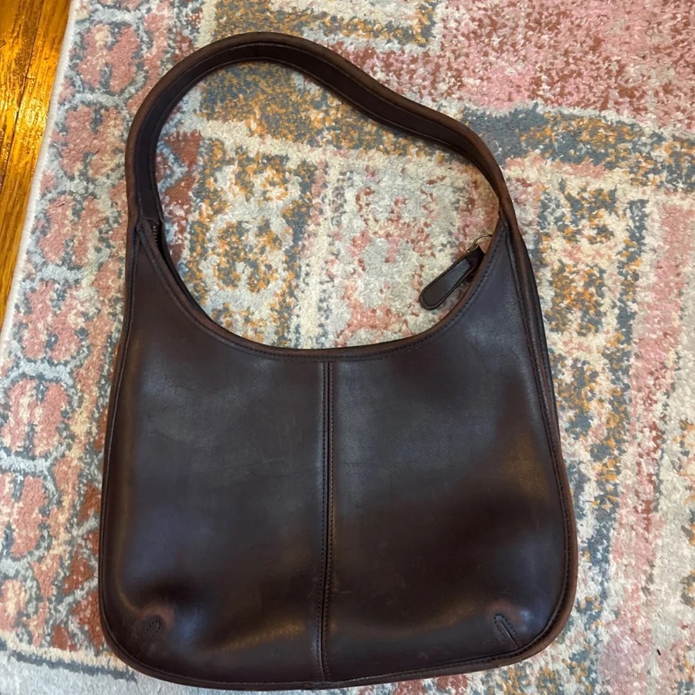 Coach Dark Brown Leather Shoulder Bag Ergo 9025
